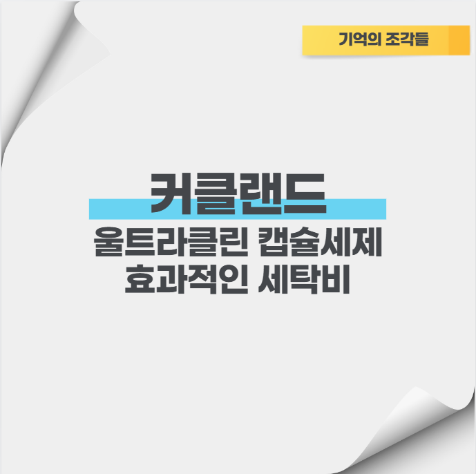 커클랜드 울트라클린 캡슐세제 효과적인 세탁비