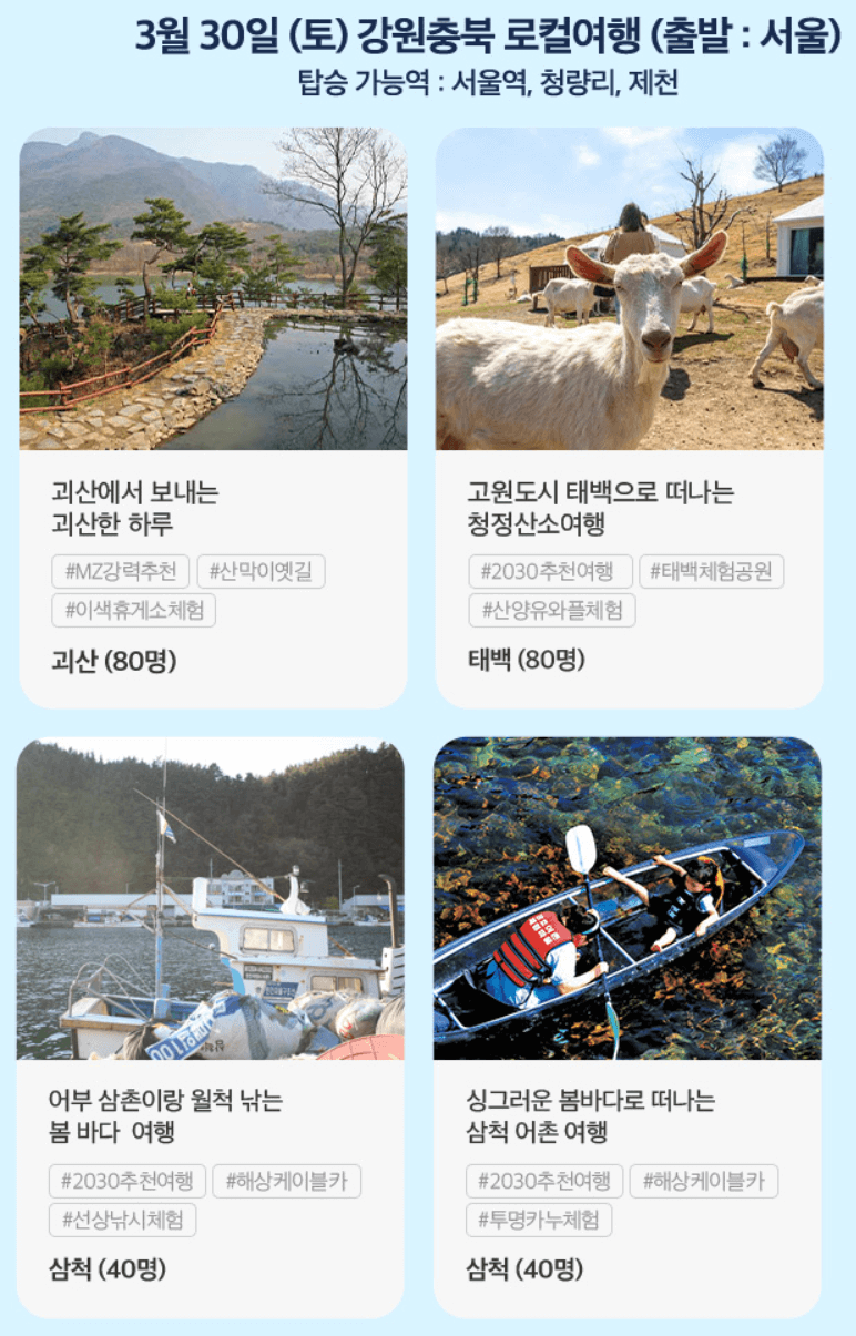 3월 당일치기 기차여행 비용 전액 지원 받는 방법