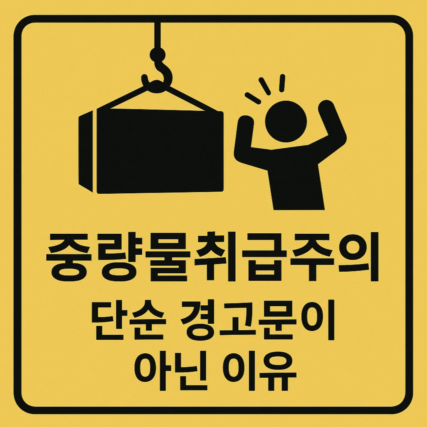중량물취급주의, 단순 경고문이 아닌 이유