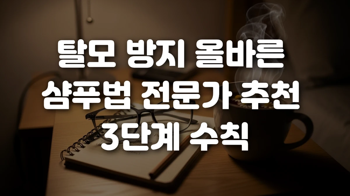 탈모 방지 올바른 샴푸법 전문가 추천 3단계 수칙
