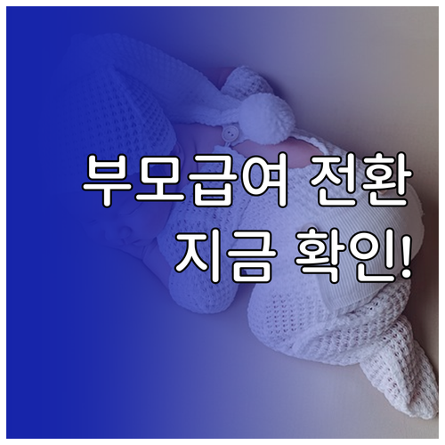 부모급여 양육수당 전환 신청 및 복지..