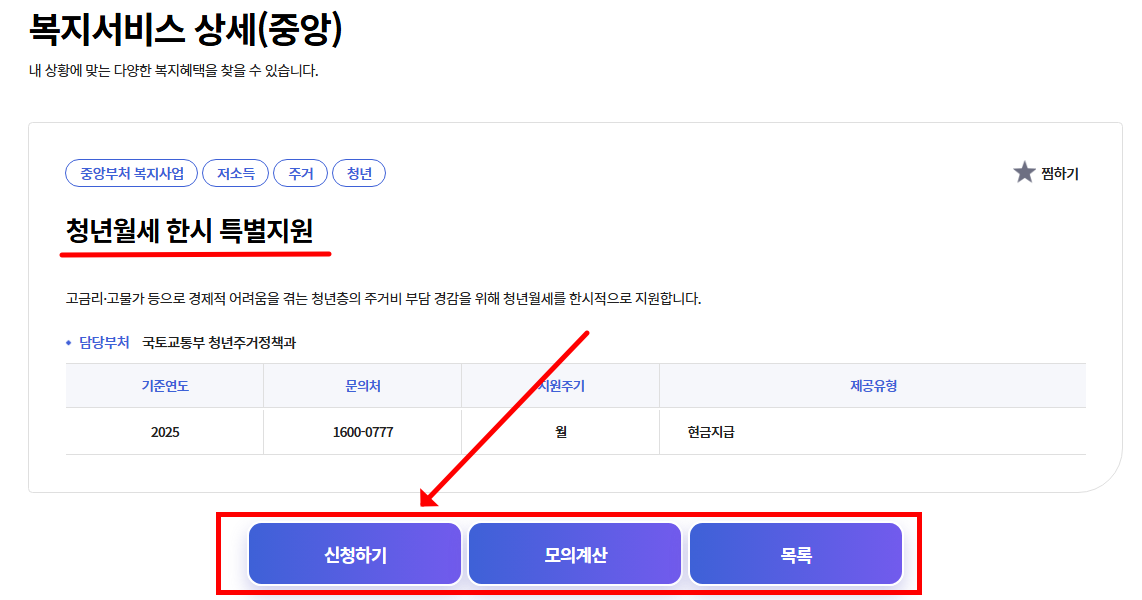청년 월세 지원