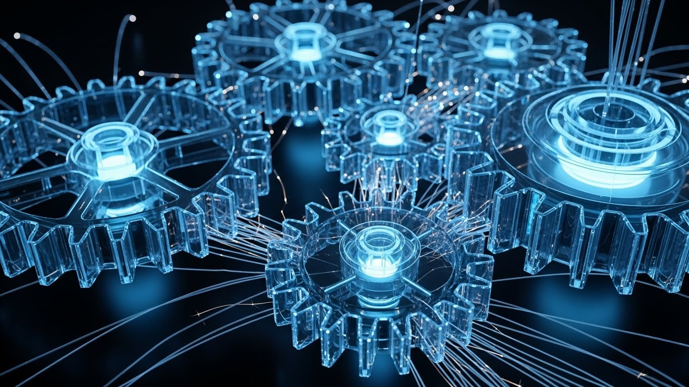 인간의 개입 없이 정교하게 맞물려 돌아가는 AI 기반 자율 경제 엔진의 시각화