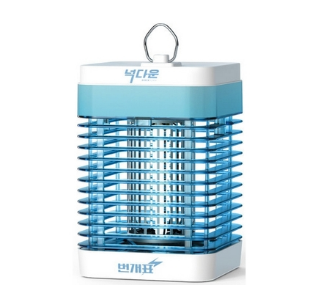 해충퇴치기-감전식(전기살충기)-실외용-어댑터형-자외선 유인램프-소비전력: 11W -무게: 1.9kg-크기: 18.5x18.5x28.5cm