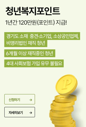 경기도 청년 복지포인트 지급