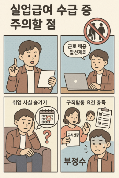 실업급여 수급 중 주의할 점