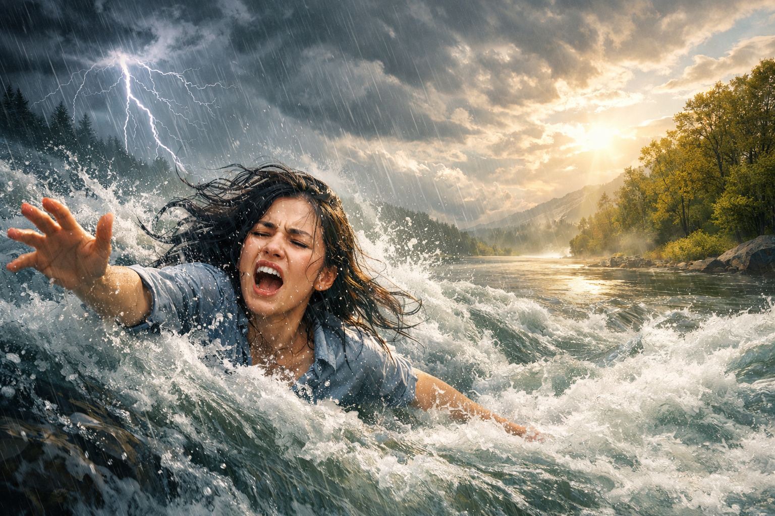 강물에 휩쓸리는 꿈