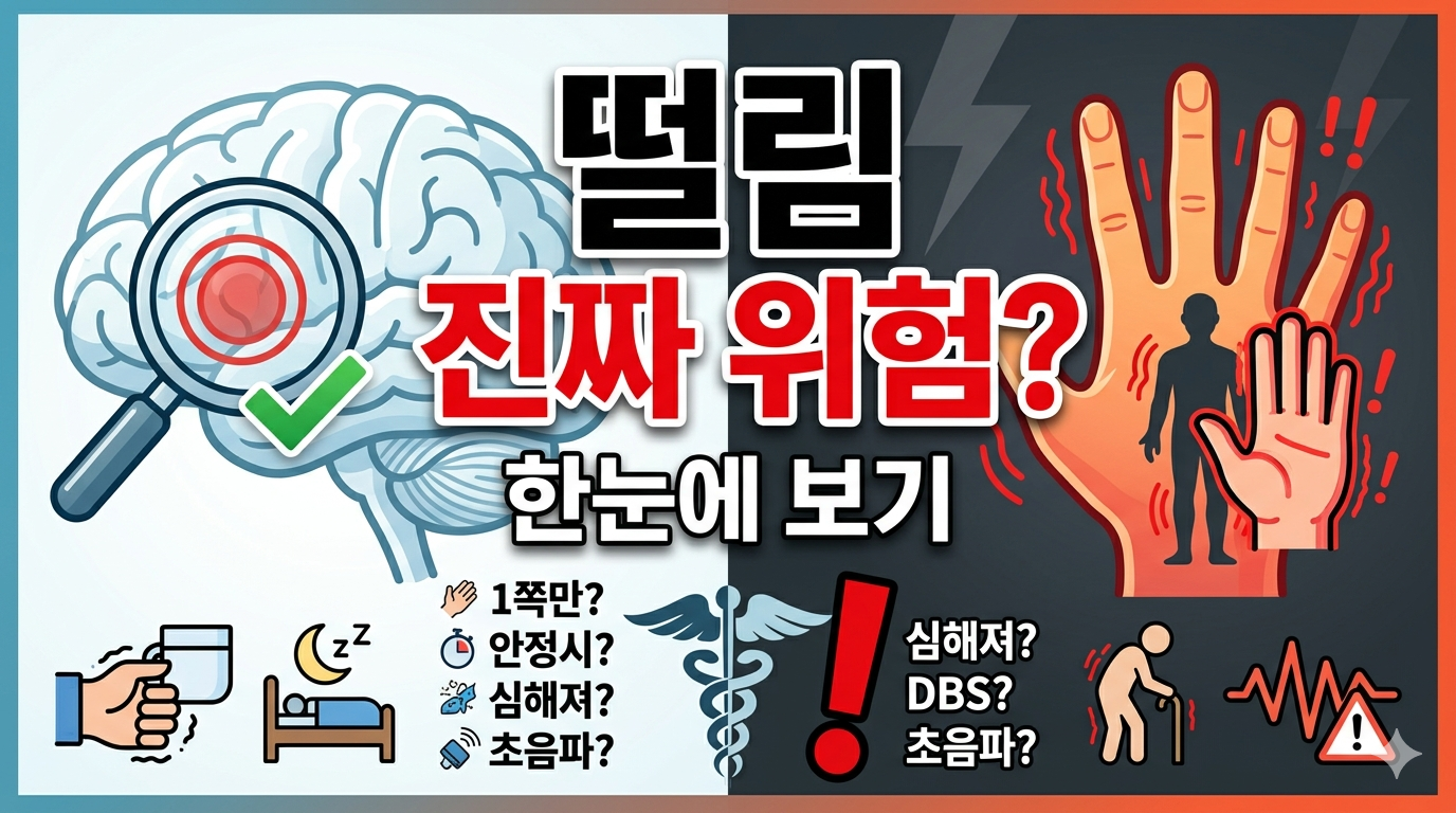 손떨림 원인과 위험 신호(떨림 유형, 위험 신호, 치료법)