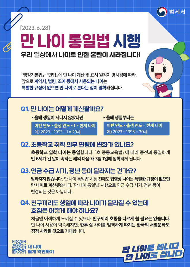 만나이 통일법 시행