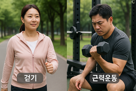 대사증후군 (운동법 비교, 걷기, 근력운동)