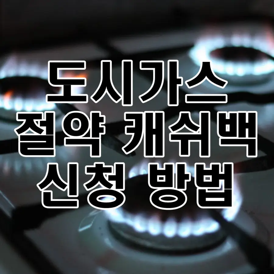 도시가스 절약 캐쉬백 신청 방법 문구가 그려진 이미지