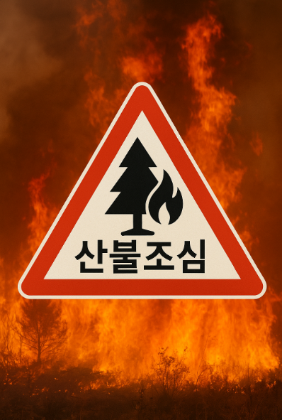 건조한 겨울철 산불 위험성