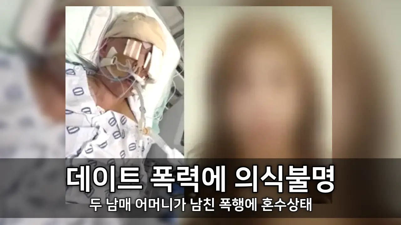 데이트 폭력에 의식불명 - 두 남매 어머니가 남친 폭행에 혼수상태