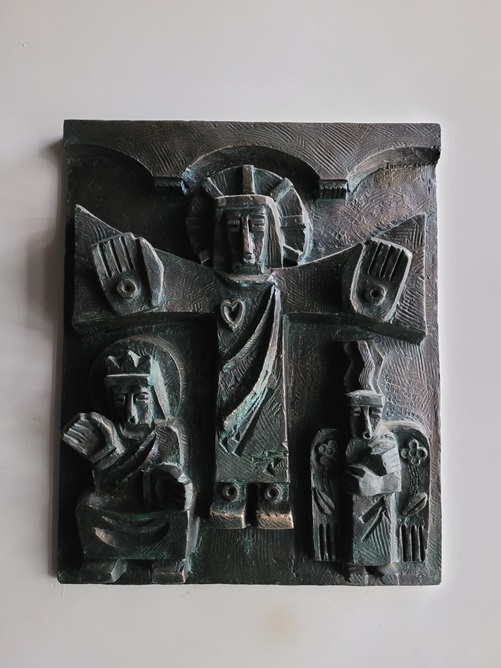 신천동성당 십자가의 길에는 15처 "예수님께서 부활하심을 묵상합시다"를 의미하는 작품이 있네요.