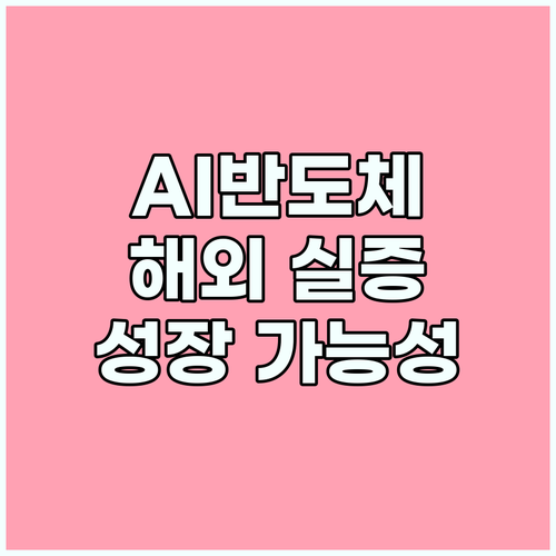 해외 실증으로 보는 국내 AI 반도체
