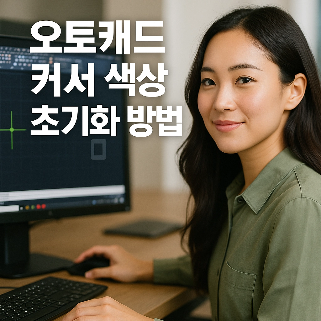 오토캐드 커서 색상 초기화 방법