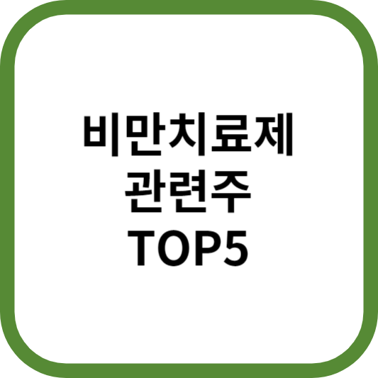비만치료제관련주대장주수혜주TOP5_썸네일