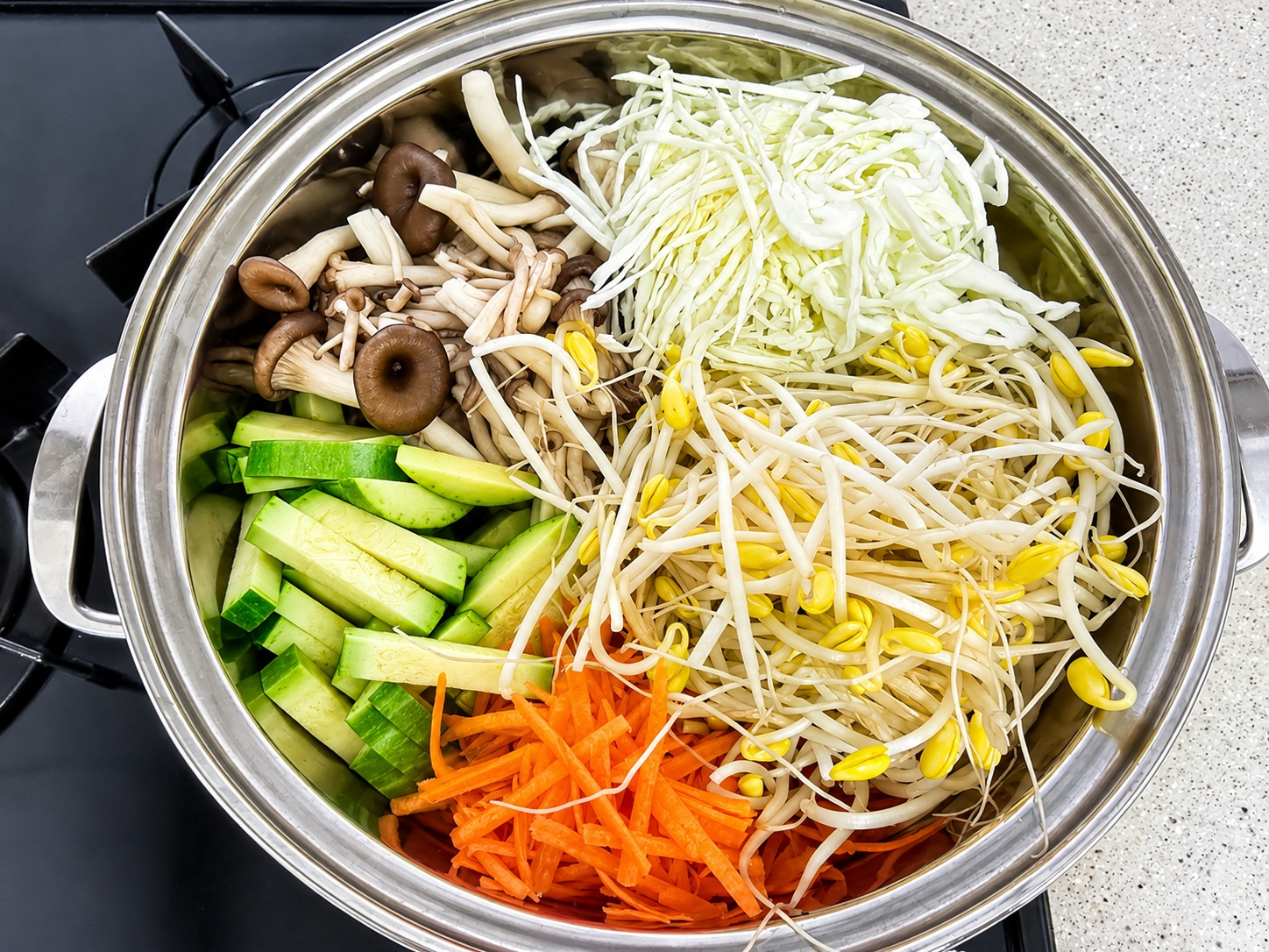 애호박 활용 야채비빔밥 만들기