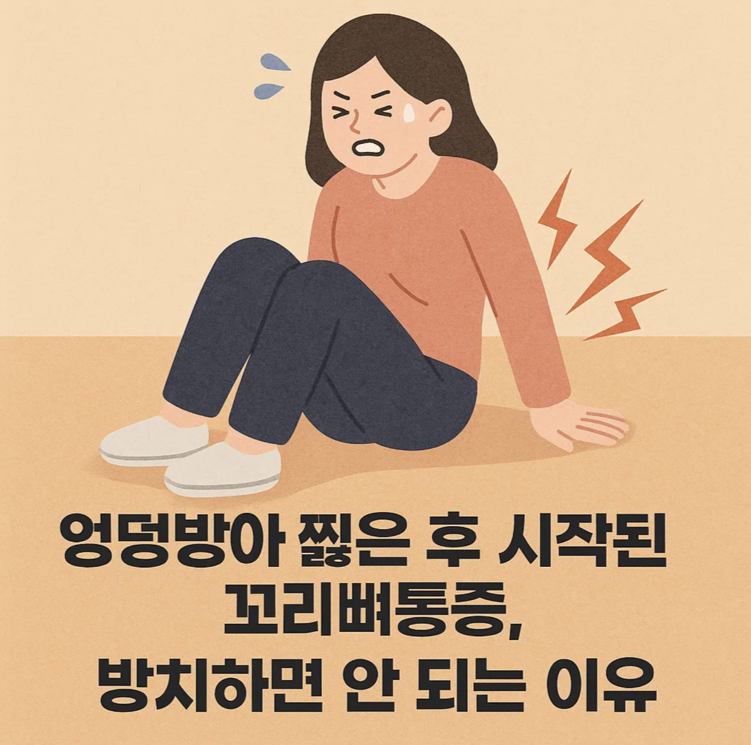 엉덩방아 찧은 후 시작된 꼬리뼈통증, 방치하면 안 되는 이유