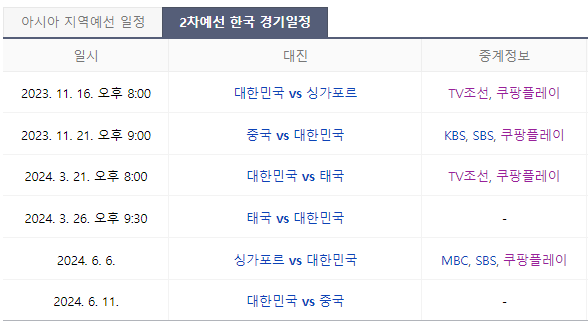 태국전 무료중계