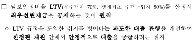 구입자금보증부 대출 제한 사유