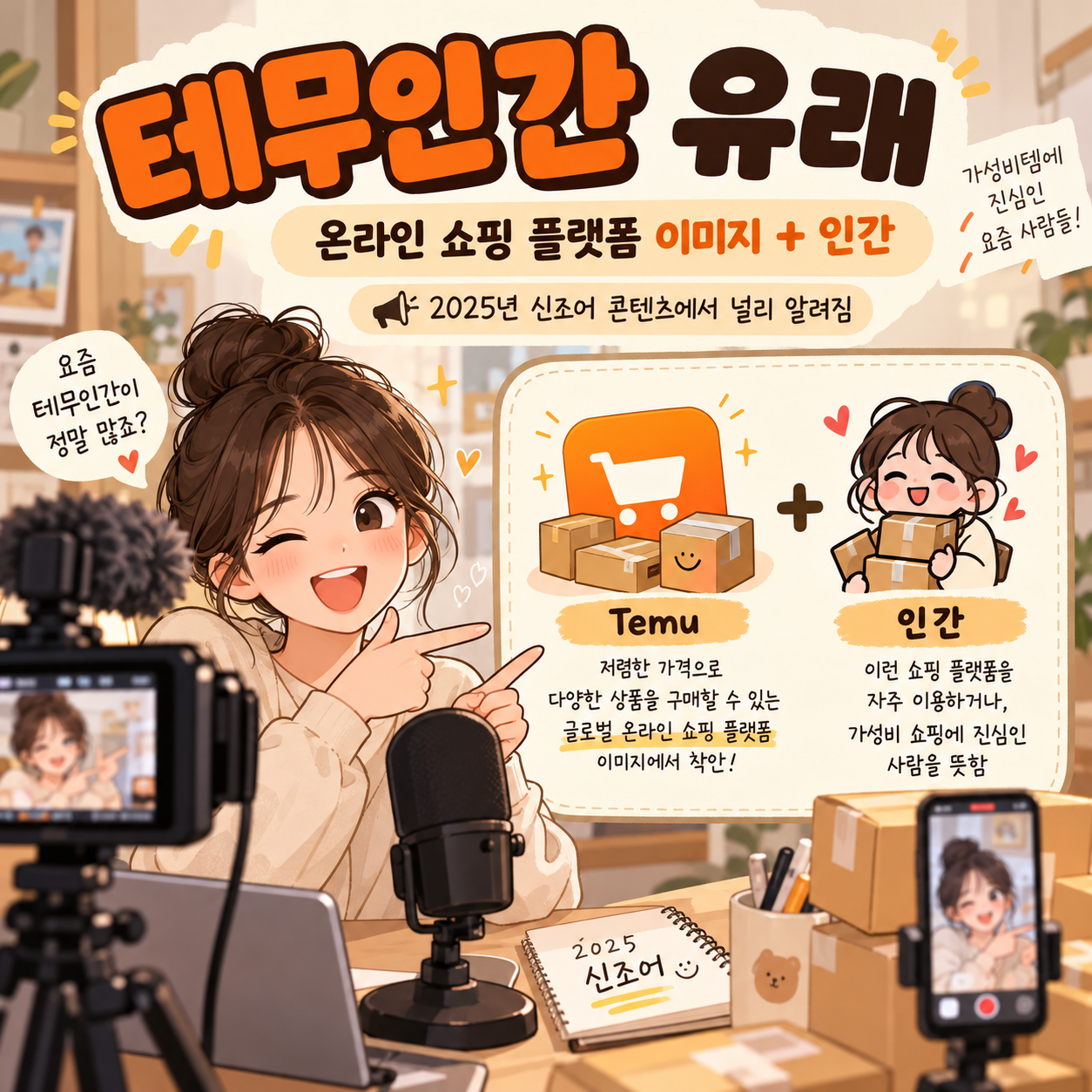 테무인간 뜻 유래