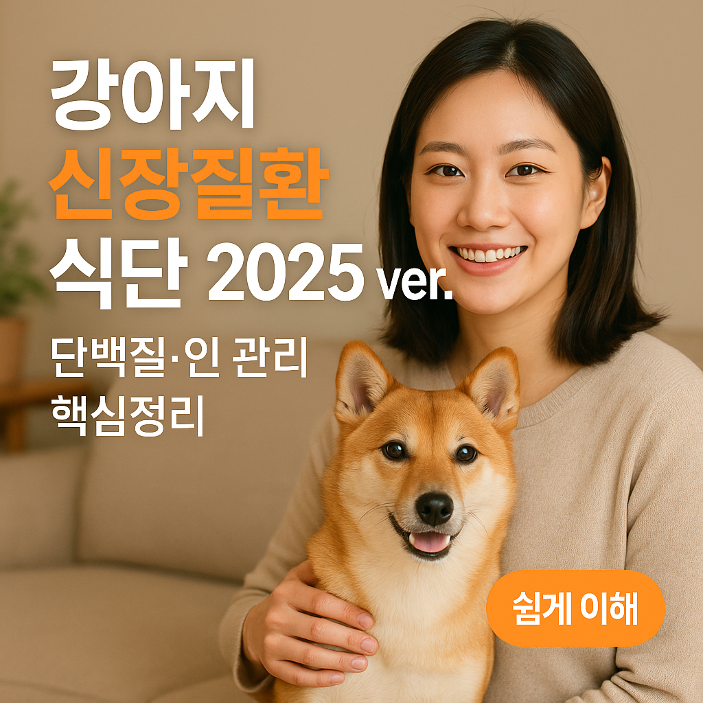 강아지 신장질환 식단 2025 ver. ｜ 단백질·인 관리 핵심정리