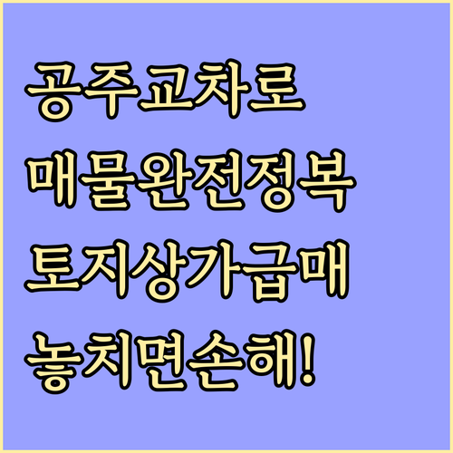 공주 교차로 부동산 이용법 아파트 상..