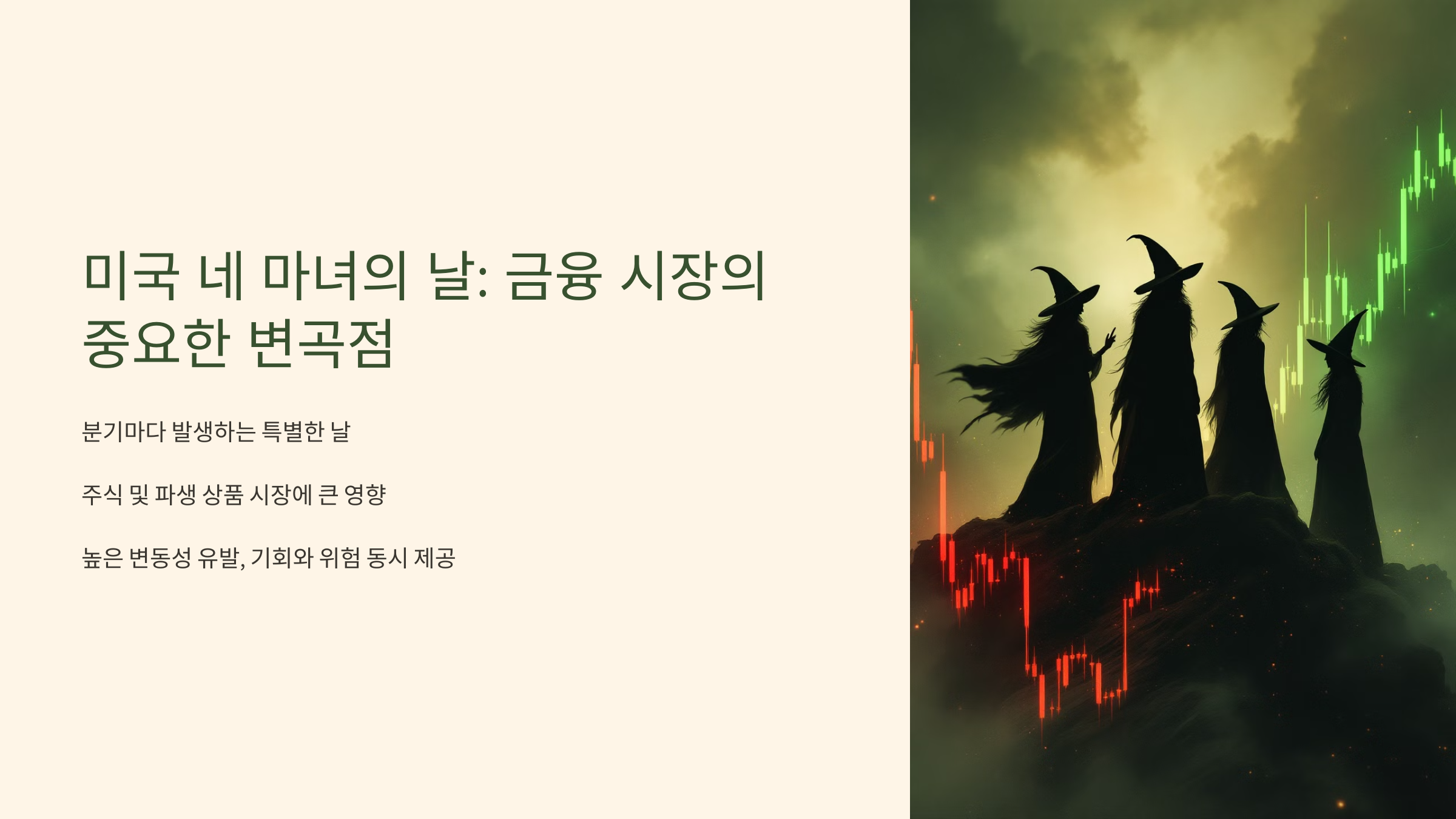 미국 네마녀의 날 금융 시장의 중요한 변곡점