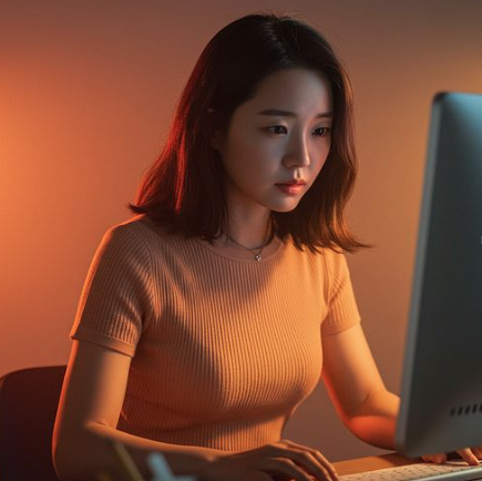 차전자피의 효능과 먹는법에 대해 검색하는 여성 모습 1