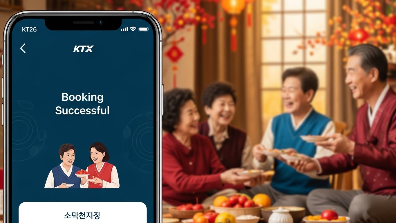 2026년 설날 KTX SRT 기차표 예매 성공 스마트폰 화면