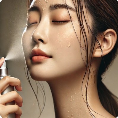 미스트 뿌리는 여자