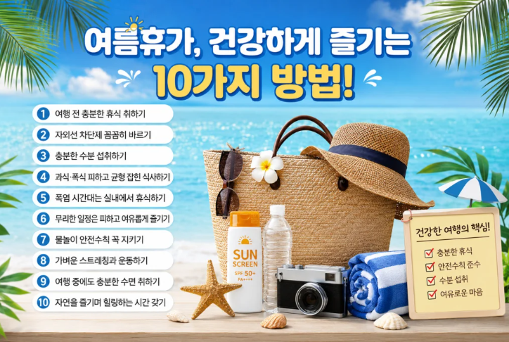 여름휴가 건강하게 지내는 방법