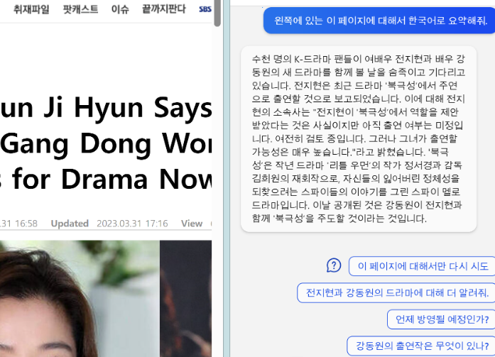 빙챗 영어 요약