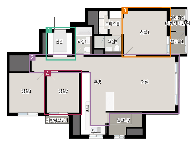 서울대벤처타운 푸르지오 84b형