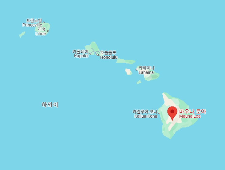 마우나로아 위치 지도