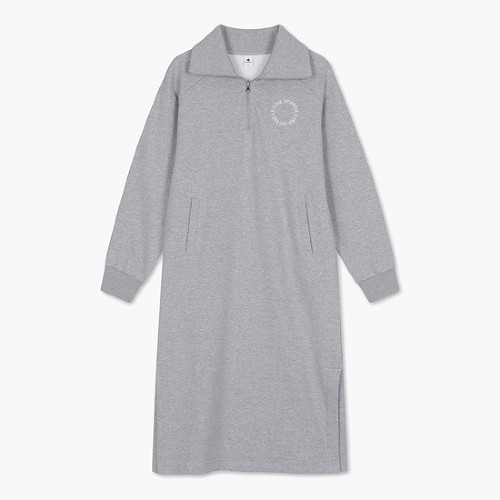 르꼬끄스포르티브 르꼬끄 르꼬끄 우먼스 에슬레저 면기모 반집업 원피스 QN322OOP91