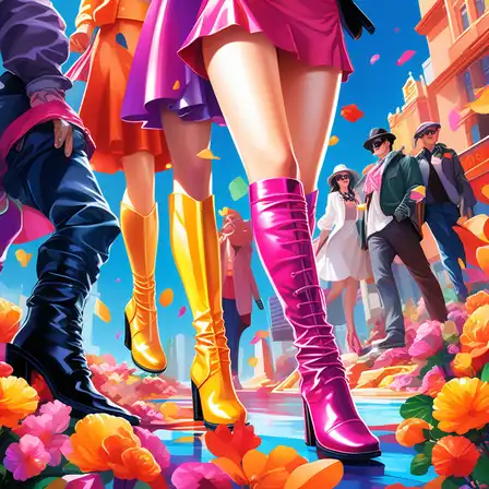 가죽 롱부츠 냄새 코디