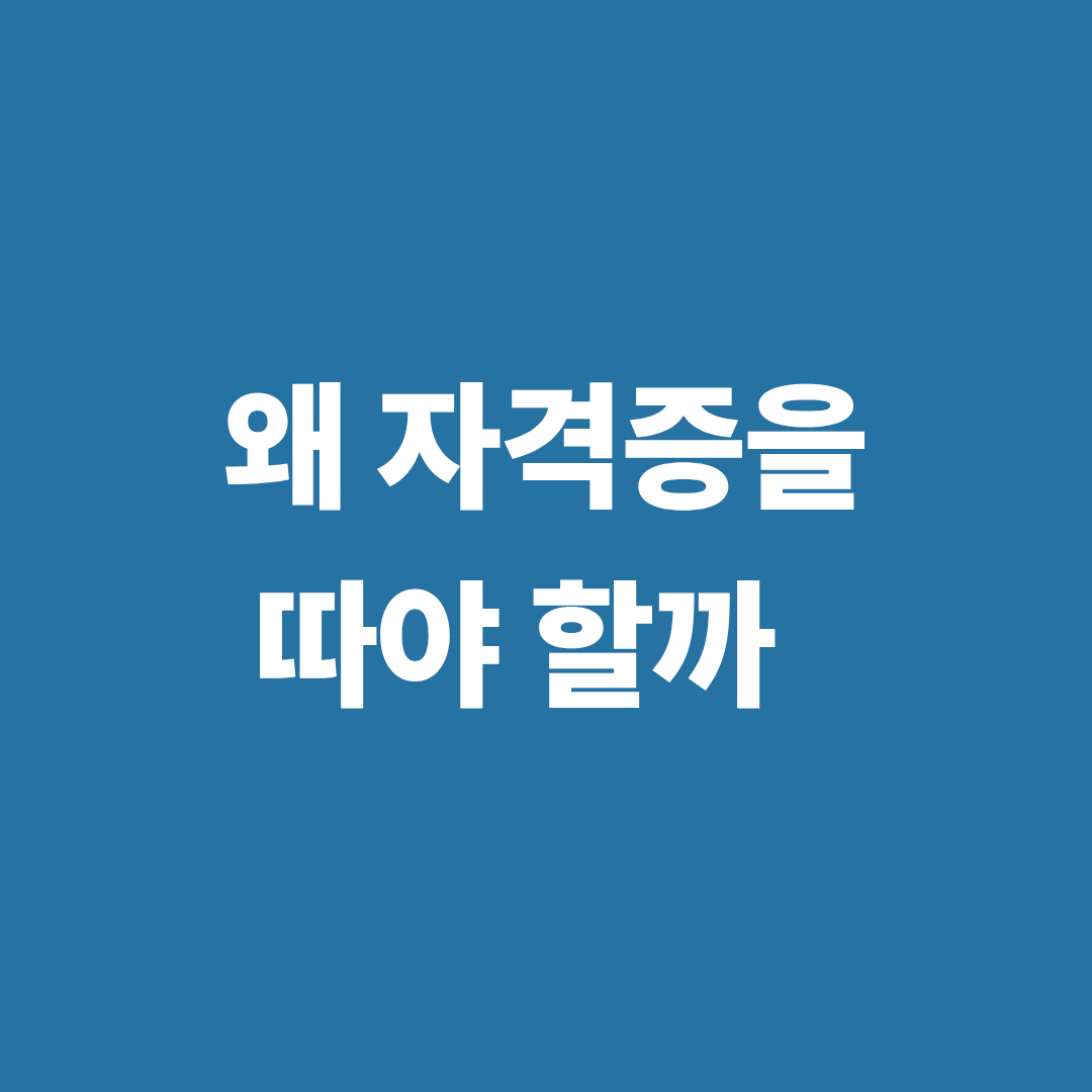 자격증의 사회적 의미와 전문직에서의 가치에 대해 설명하는 이미지