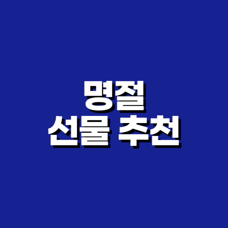 명절 선물 추천