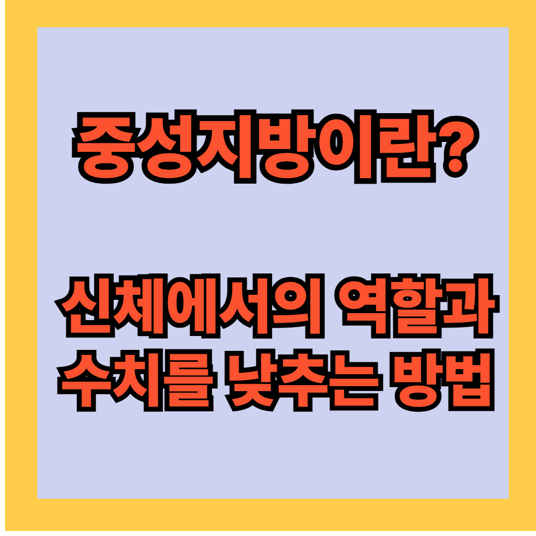 '중성지방이란?. 썸네일