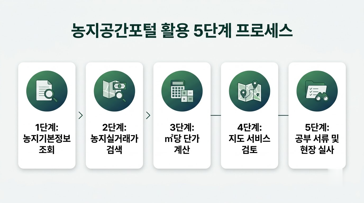 농지공간포털 조회를 통한 농지매매가격과 실거래가 확인 안내