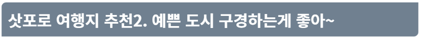 삿포로 여행