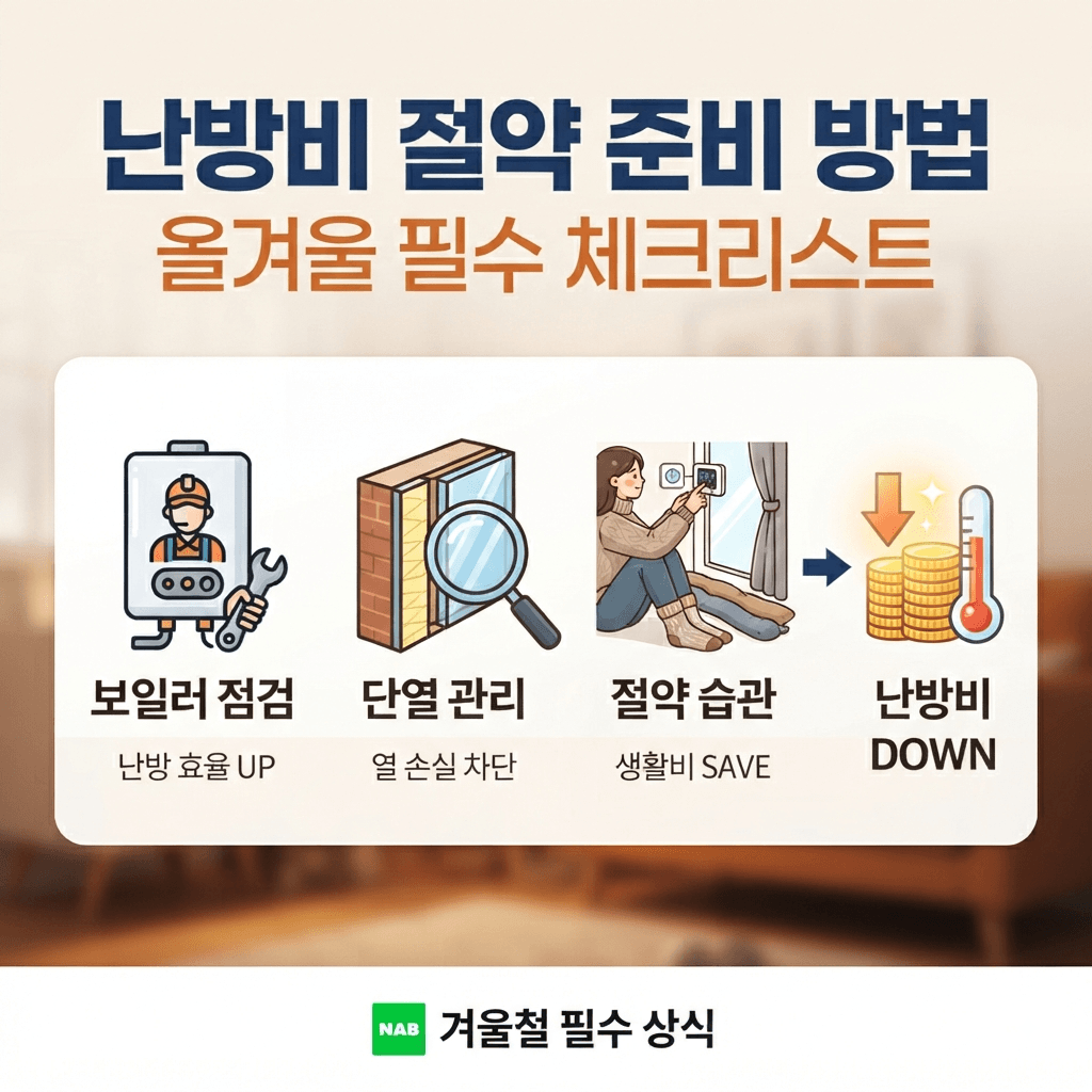 난방비 30% 줄이는 법 – 보일러·단열·습관 3가지