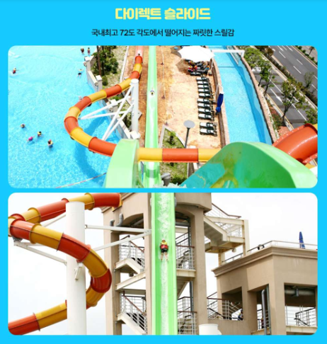 여수 디오션 워터파크 실외 다이렉트 슬라이드