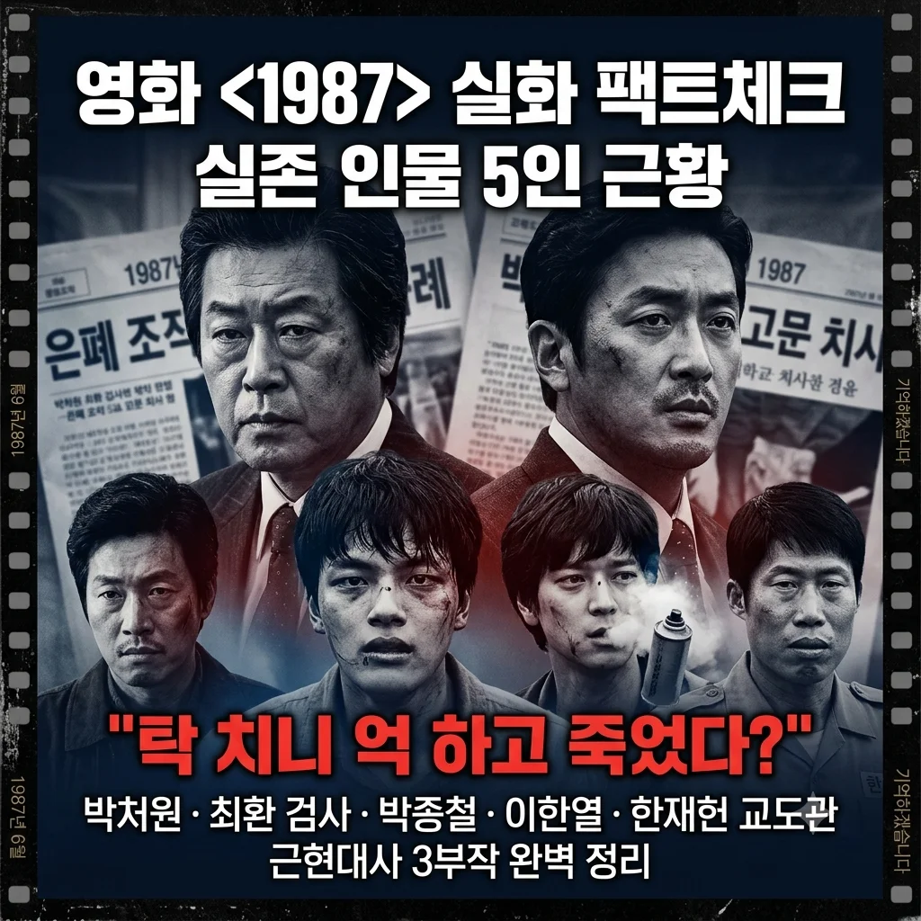 영화 1987 실화 팩트체크 및 실존 인물 박종철 이한열 최환 검사 총정리
