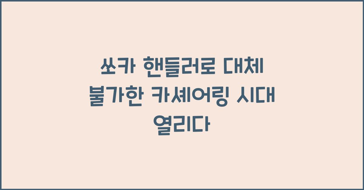 쏘카 핸들러