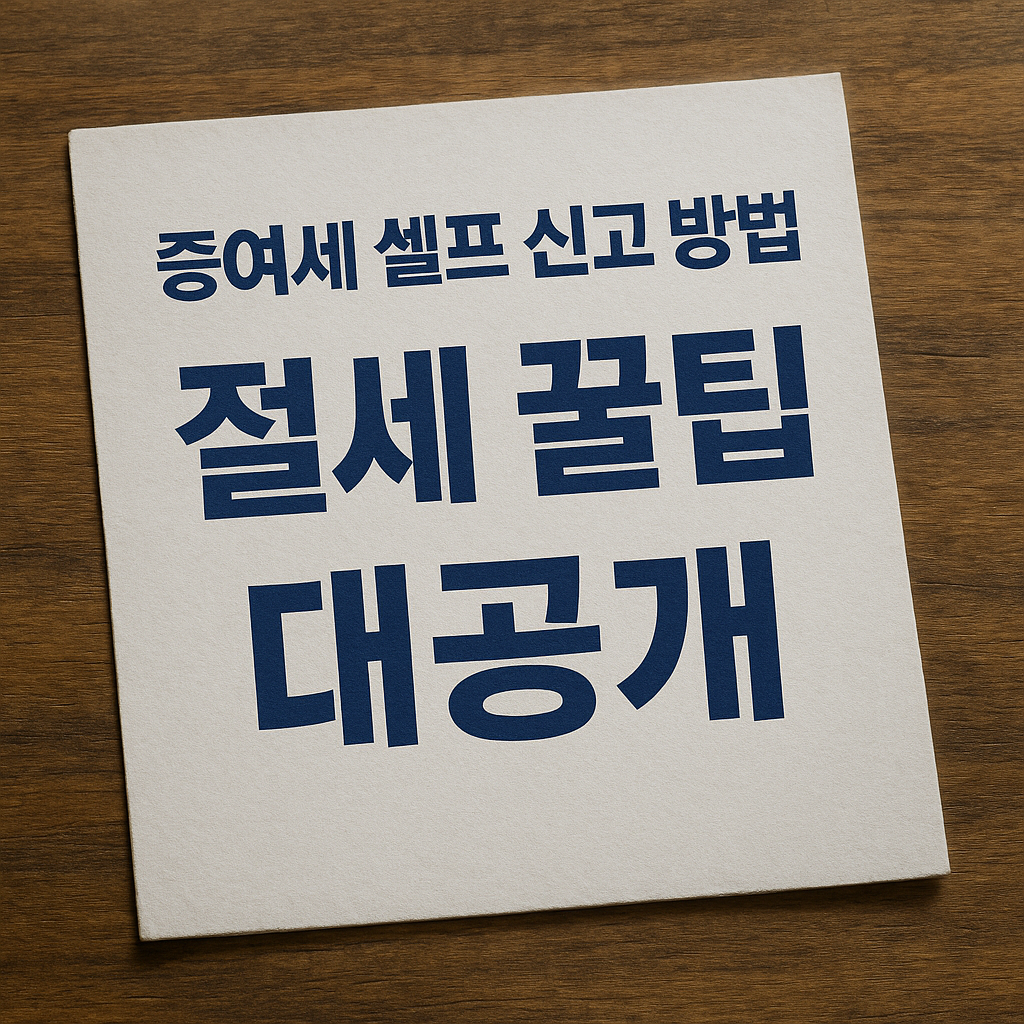 증여세 셀프 신고 방법