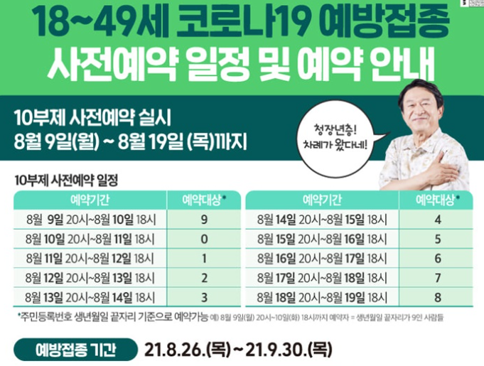 코로나19 백신 사전예약 일정