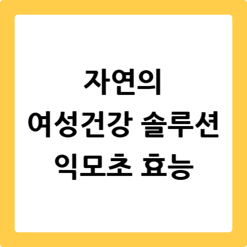 익모초 효능